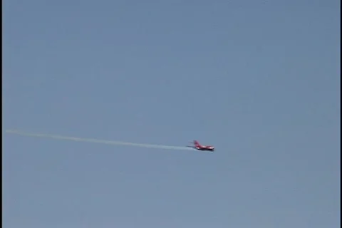 Stunt Plane at Low Altitudes Stock-Footage 298460