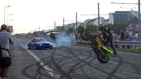 Stunt Riding Video stock 164554481