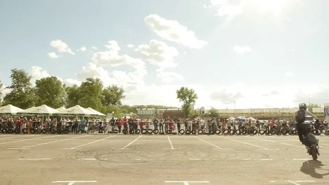 Stunt Riding On a Scooter Stock Footage 78339933