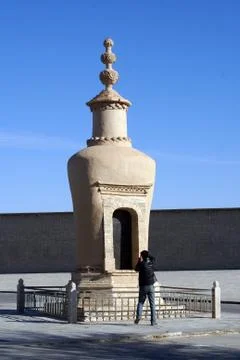 Stupa and man Stock Photos