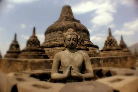 Stupa borobudur tempel Foto stock