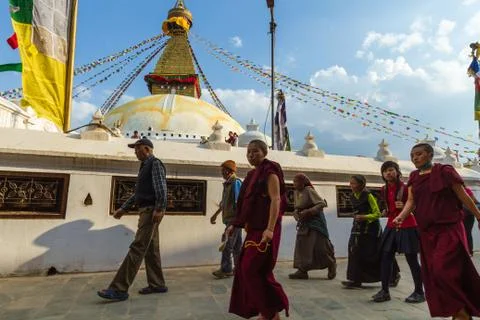 The Stupa of Boudanath Stock-Fotos