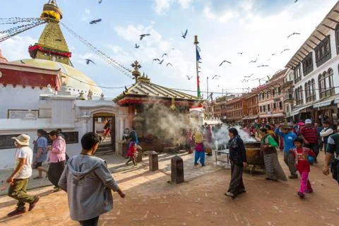 The Stupa of Boudanath Stock Photos