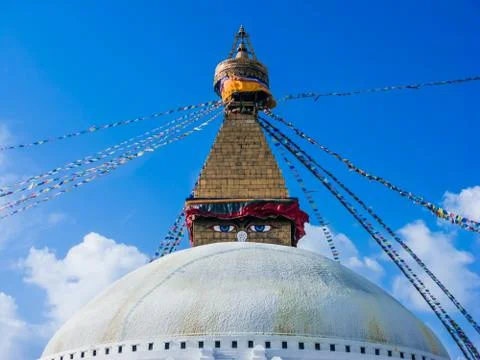 The Stupa of Boudanath Stock Photos