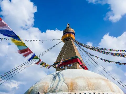 The Stupa of Boudanath Stock Photos