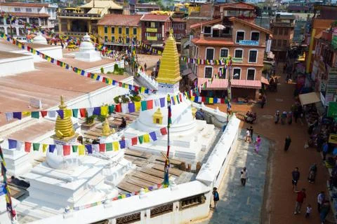 The Stupa of Boudanath Stock Photos