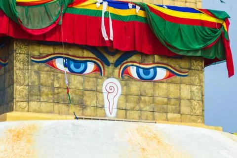 The Stupa of Boudanath Stock Photos