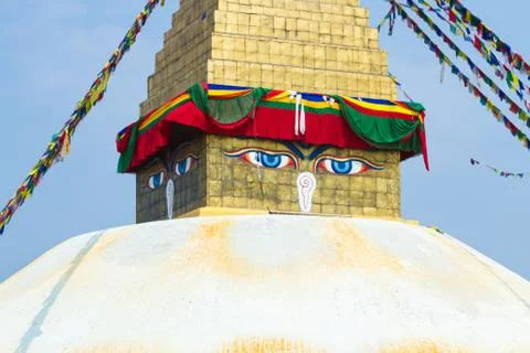 The Stupa of Boudanath Stock Photos