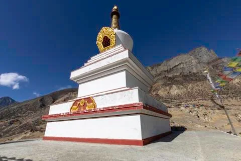 Stupa in Manag Stock-Fotos