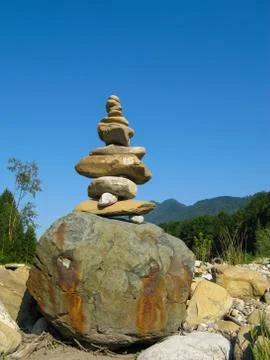 Stupa of many stones Stock Photos