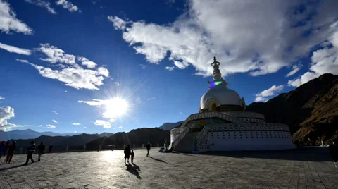 Stupa Sunset Stock Footage 30609212