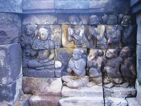 Stupas in Borobudur Temple, Central Java at Indonesia 写真素材