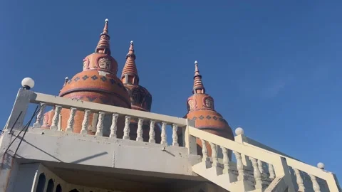 Stupas sky background Stock Footage 327390038