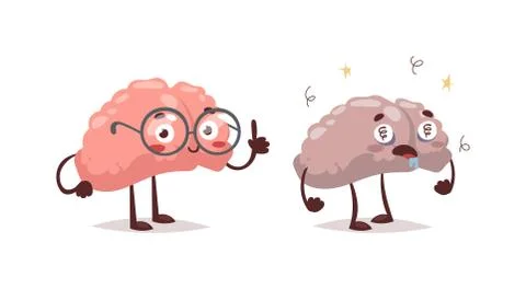Stupid and clever vector illustration Stock Illustration