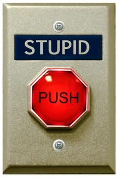 Stupid button Stock Illustration