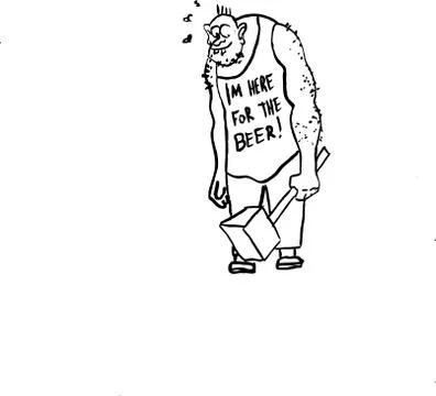 Stupid guy Stock Illustration