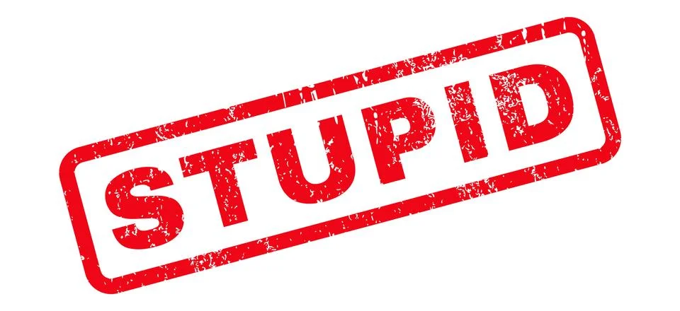 Stupid Rubber Stamp Stock Illustration
