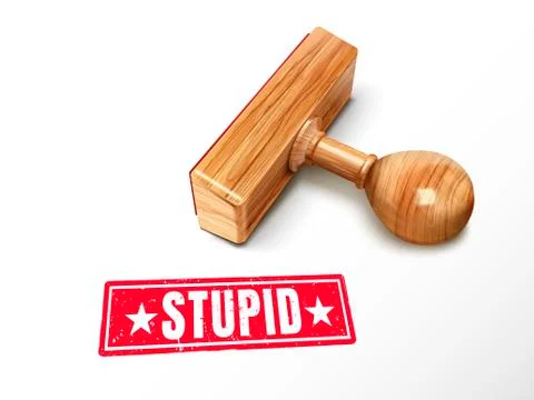 Stupid text and stamp Stock Illustration