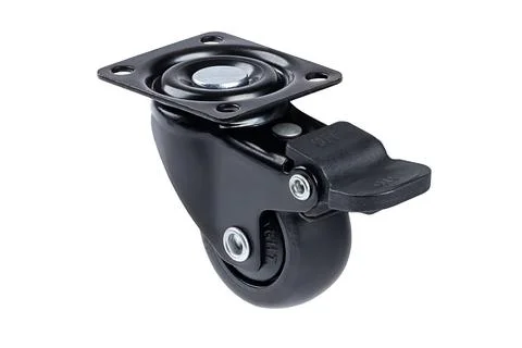 A sturdy caster wheel is shown, designed for moving furniture or equipment. I 写真素材