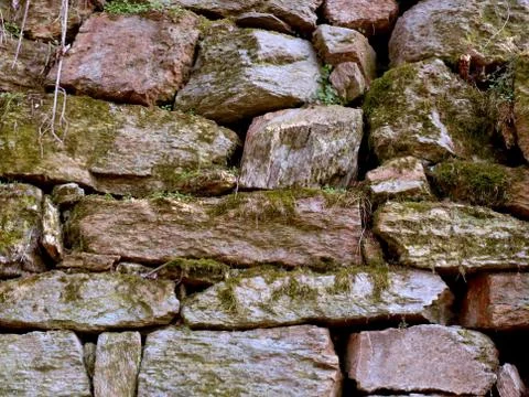 Sturdy old stone wall Stock Photos