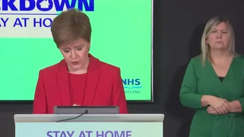 Sturgeon: We are working hard to get through vaccination programme Video stock 148549229