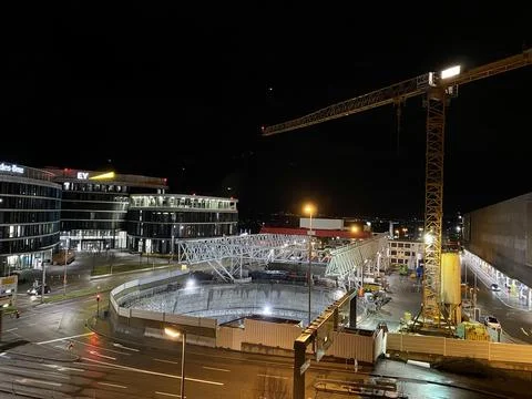 Stuttgart 21 Construction area at the Stuttgart airport, Baden-Wuerttemberg Stock Photos