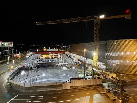 Stuttgart 21 Construction area at the Stuttgart airport, Baden-Wuerttemberg Stock Photos