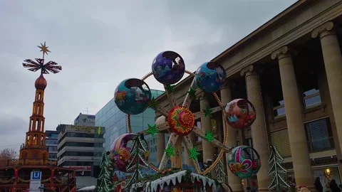Stuttgart before Christmas Stock Footage 223555463