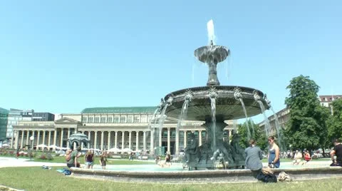 Stuttgart City Center Stock Footage 11348015