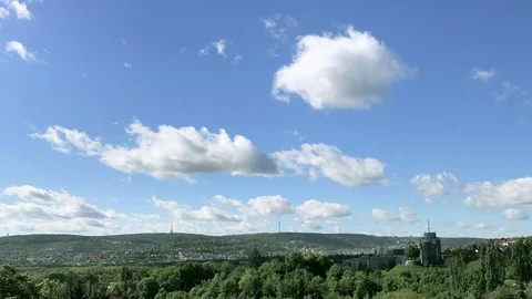 Stuttgart Cityscape, Timelapse, Germany, Cloudy Landscape Stock Footage 89164561