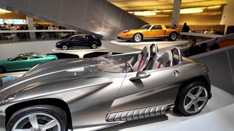 Stuttgart Germany - 04 02 2024:The Mercedes-Benz Museum Stuttgart Stock Footage 264274425