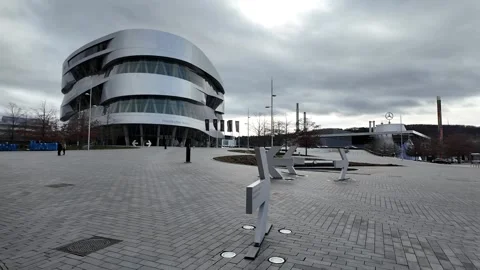 Stuttgart Germany - 04 02 2024:The Mercedes-Benz Museum Stuttgart Stock Footage 264410451