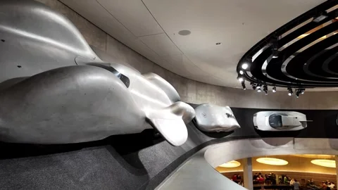 Stuttgart Germany - 04 02 2024:The Mercedes-Benz Museum Stuttgart Stock Footage 264430562