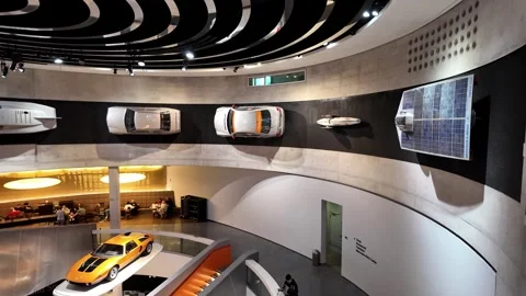 Stuttgart Germany - 04 02 2024:The Mercedes-Benz Museum Stuttgart Stock Footage 264430827