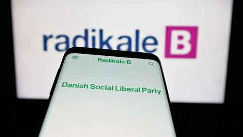 Stuttgart, Germany - 07-11-2025: Mobile phone with website of Danish politica Stock Photos