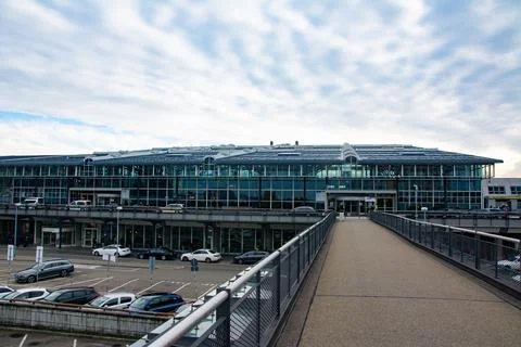 Stuttgart, Germany - 11 of November, 2019: Outside near Stuttgart airport. Stock Photos