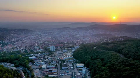 Stuttgart germany skyline Video stock 139751237