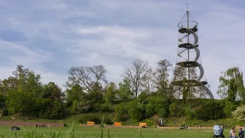 Stuttgart Killesberg Tower Timelapse Stock Footage 94985186