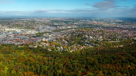 Stuttgart panoramic view citiyscape Stock Footage 136962013