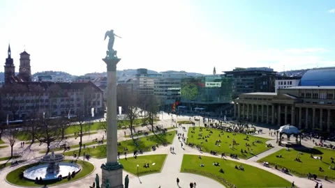 Stuttgart Schlossplatz Stock Footage 308021621