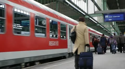 Stuttgart Train 084 Stock Footage