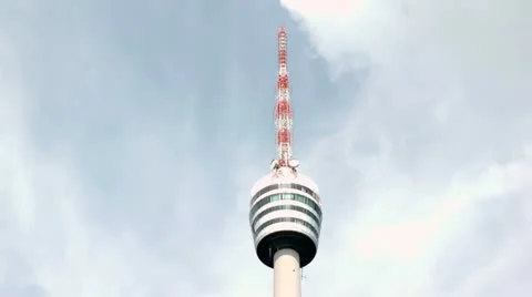 Stuttgart TV Tower Stock Footage 11339974