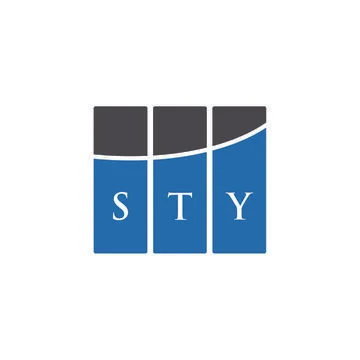 STY letter logo design on white background. STY creative initials letter logo Stock Illustration
