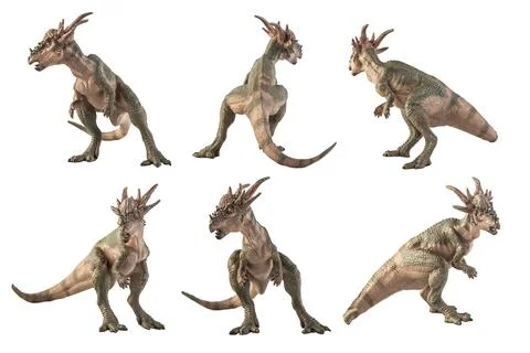 Stygimoloch Dinosaur on white background Stock Illustration