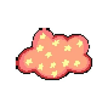 Style boho cloud pixel art vector illustration Stock Illustration