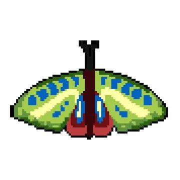 Style boho moth pixel art vector illustration イラスト素材