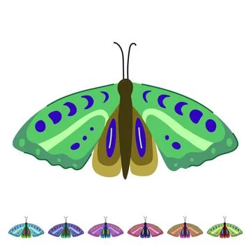 Style boho moth vector cartoon graphic 스톡 일러스트