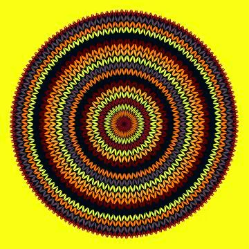 Style circle simple color vector needlework background, ornamental round knit Illustrazione stock