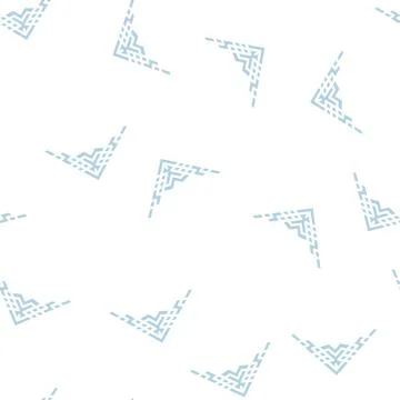 Style corner glyph vector seamless pattern flat Stock Illustration
