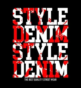 STYLE DENIM design typography, vector design text illustration, poster, banne Stock Illustration